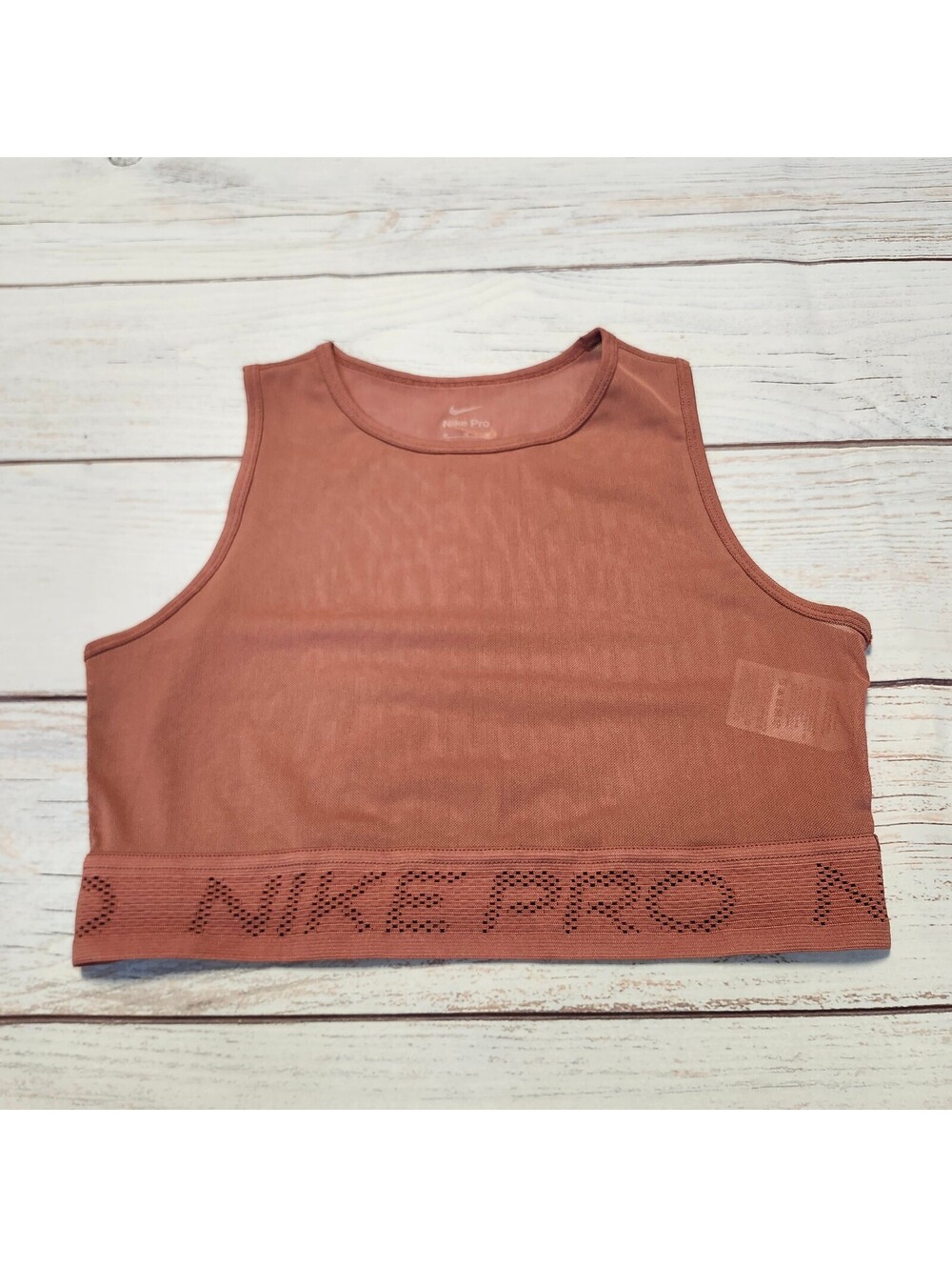 Nike Pro Women's Cropped Sports Tank Top Size Medium Red